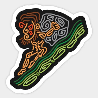 STYLIZED LINE ART MYTH OF SISYPHUS Sticker